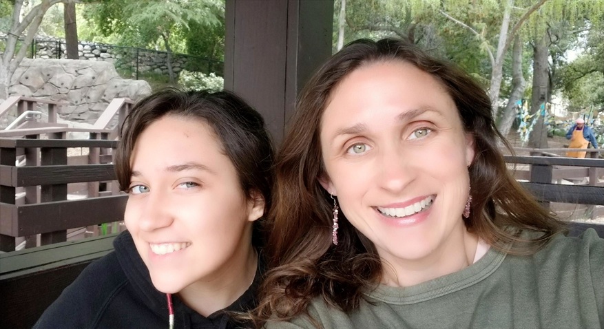 My eldest and I by the creek.