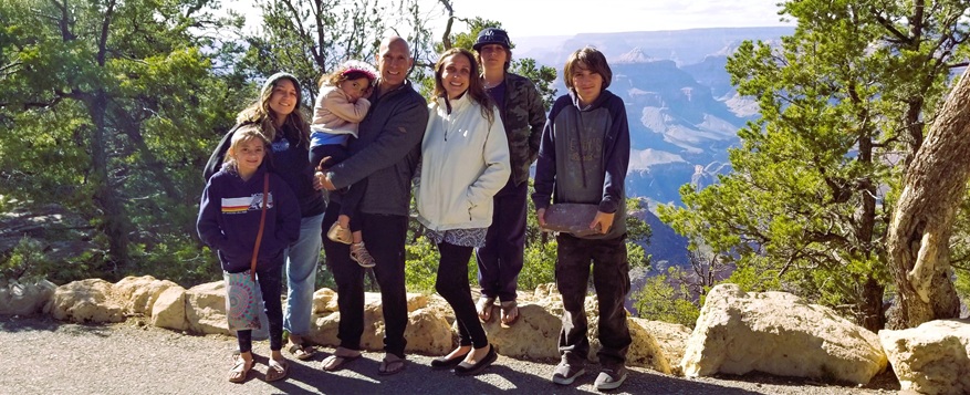 Family at the Grand Canyon.